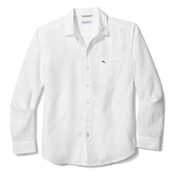 Tommy Bahama New With Tags Men's Star Spangled Bahama Flag Print Linen Shirt - Picture 1 of 12